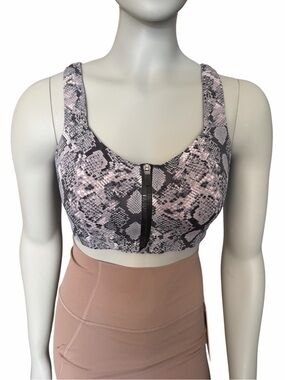 Victoria Secret Sport Front-Close Snakeskin Print Bra Sz 36C